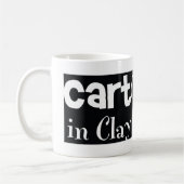 粘土のロゴの漫画 コーヒーマグカップ (左)