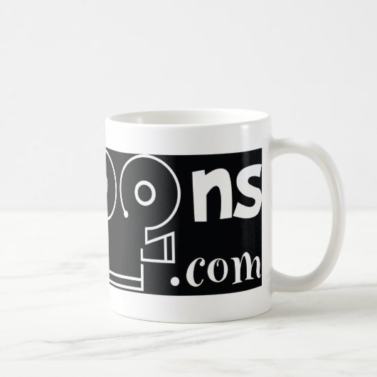 粘土のロゴの漫画 コーヒーマグカップ (右)