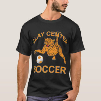 粘土の中心のサッカーのトラ Tシャツ