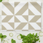 粘土の幾何学的なデコキューブパターン キッチンタオル (折り畳み)