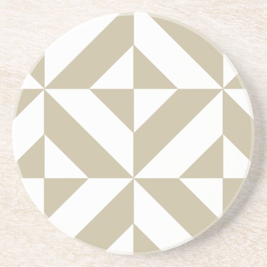 粘土の幾何学的なデコキューブパターン コースター (正面)