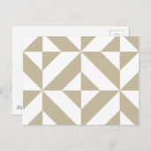粘土の幾何学的なデコキューブパターン ポストカード (正面/裏面)