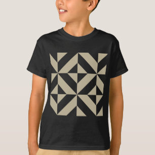 粘土の幾何学的なデコキューブパターン Tシャツ