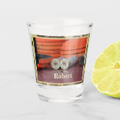 粘土はパーソナライズなトラップ射撃の捜を目標とします ショットグラス (正面)