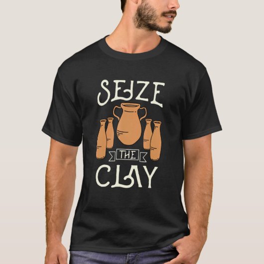 粘土を掴め Tシャツ (正面)