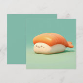 粘土エビ握り寿司イラスト ポストカード (正面/裏面)