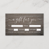 粘土スラブ効果、ギフト券カード 名刺 (正面)