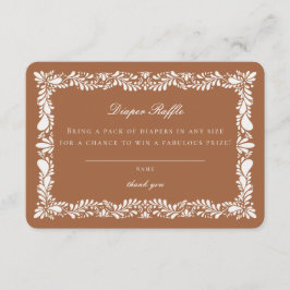 粘土タラベラタイルおむつラッフル招待状インサート エンクロージャーカード