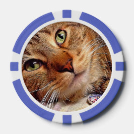 粘土トランプのポーカーチップ – SnapDaddyによる「グリーンアイド子猫」 ポーカーチップ