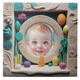 粘土フレーム タイル