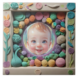 粘土フレーム タイル