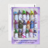 粘土ベビー、大グループ、生命最大の恵み ポストカード (正面/裏面)