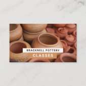 粘土ポット、陶芸教室、陶工 名刺 (正面)