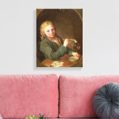 粘土吹パイプからの青年の泡， 1766 キャンバスプリント (インサイチュ (リビング))