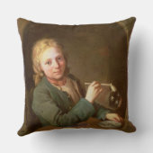 粘土吹パイプからの青年の泡， 1766 クッション (裏面)