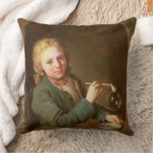 粘土吹パイプからの青年の泡， 1766 クッション (ブランケット)