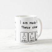 粘土周期表名mug コーヒーマグカップ (正面右)