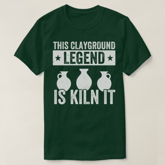 粘土地面白い陶器陶磁器粘土 Tシャツ (デザイン正面)
