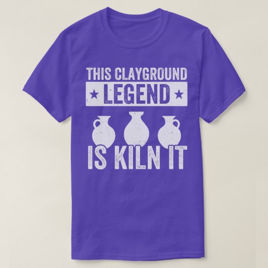粘土地面白い陶器陶磁器粘土 Tシャツ (デザイン正面)