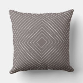 粘土灰色の入れ子の薄い白い正方形の部族 クッション (裏面)