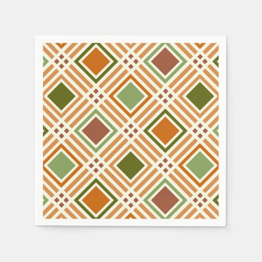 粘土藻類パターン スタンダードカクテルナプキン (正面)