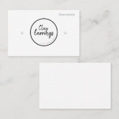 粘土製イヤリングホルダー表示カード 名刺 (正面/裏面)