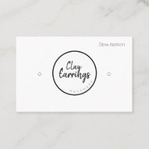 粘土製イヤリングホルダー表示カード