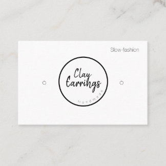 粘土製イヤリングホルダー表示カード 名刺