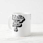 粘土陶芸の彫刻スローガンで完全にやっつけろ コーヒーマグカップ (正面左)