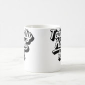 粘土陶芸の彫刻スローガンで完全にやっつけろ コーヒーマグカップ (中央)