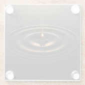 粘性表面への黄金の影響 ガラスコースター (裏面)