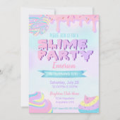 粘液バースデーパーティ招待状が滴り落ち招待状 招待状 (正面)