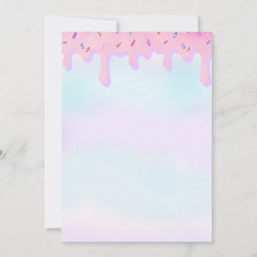 粘液バースデーパーティ招待状が滴り落ち招待状 招待状 (裏面)