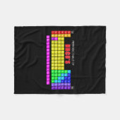 粘液芽球の周期表 フリースブランケット (正面(横))