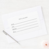 粘着アートギャラリー展示ラベルシール 長方形シール (封筒)