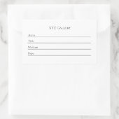 粘着アートギャラリー展示ラベルシール 長方形シール (バッグ)