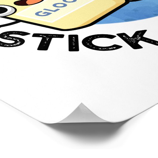 粘着テープを貼り付けおもしろいて貼り付けなきゃ ポスター (角)