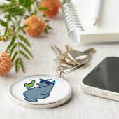 -粘着性があるパスワードKeychain Manatee氏 キーホルダー (側面)