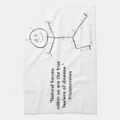 粘着性がある刺鍼術 キッチンタオル (縦)