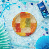 粘着性くまの紙皿 ペーパープレート (パーティー)