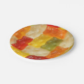 粘着性くまの紙皿 ペーパープレート (アングル)