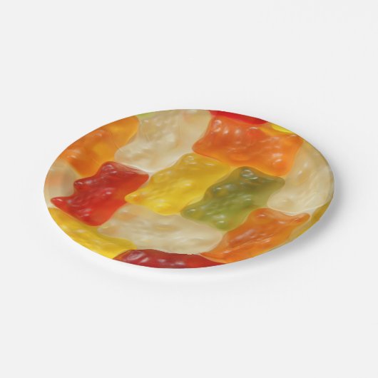 粘着性くまの紙皿 ペーパープレート (アングル)