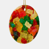 粘着性くまの虹によって着色されるキャンデー セラミックオーナメント (右)