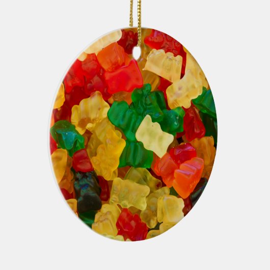 粘着性くまの虹によって着色されるキャンデー セラミックオーナメント (右)