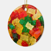 粘着性くまの虹によって着色されるキャンデー セラミックオーナメント (左)