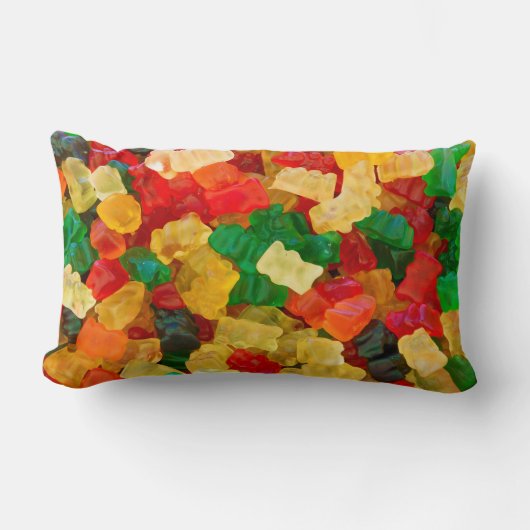 粘着性くまの虹によって着色されるキャンデー ランバークッション (正面)