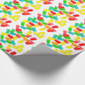 粘着性くま ラッピングペーパー (角)