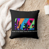 粘着性のおいしい虹のプールを囲んでのパーティへの歓迎! クッション (ブランケット)