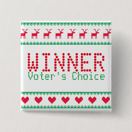 粘着性のセーターのパーティーのための勝者ボタン 缶バッジ