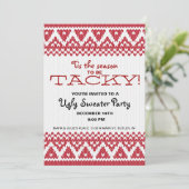 粘着性のセーターのパーティー 招待状 (スタンド正面)